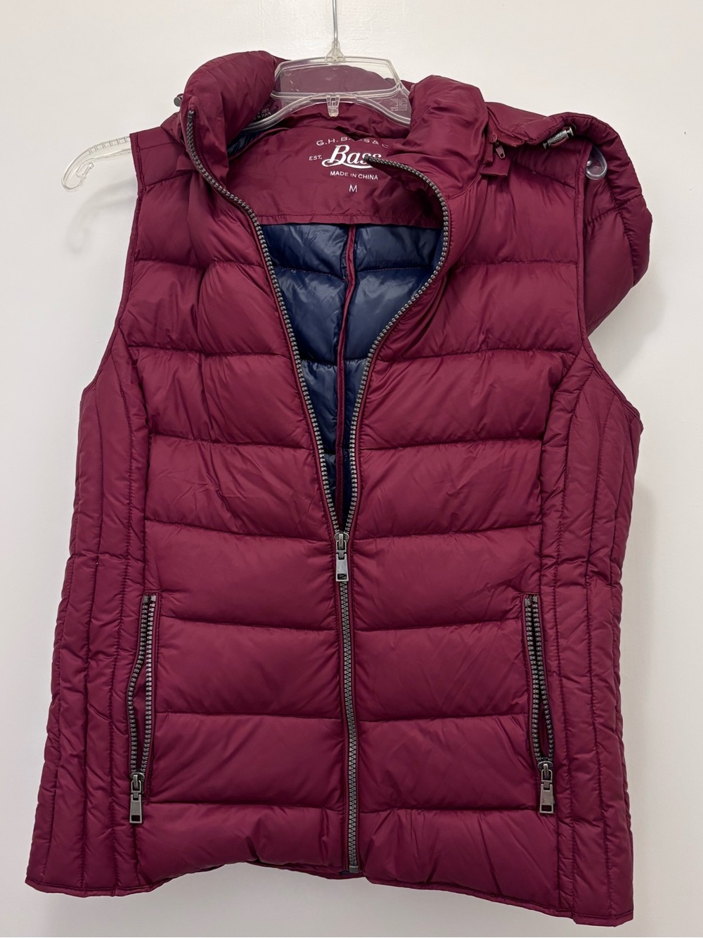 G. H. Bass & Co. Women’s Quilted Puffer Vest - Burgundy
